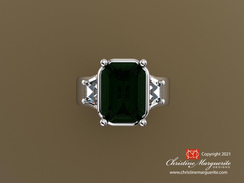 Platinum Western Saddle and Rope Inspired Engagement Setting
