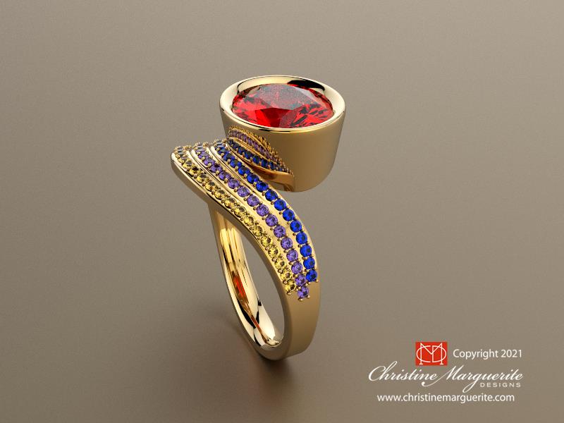 Key West Sunset Ring