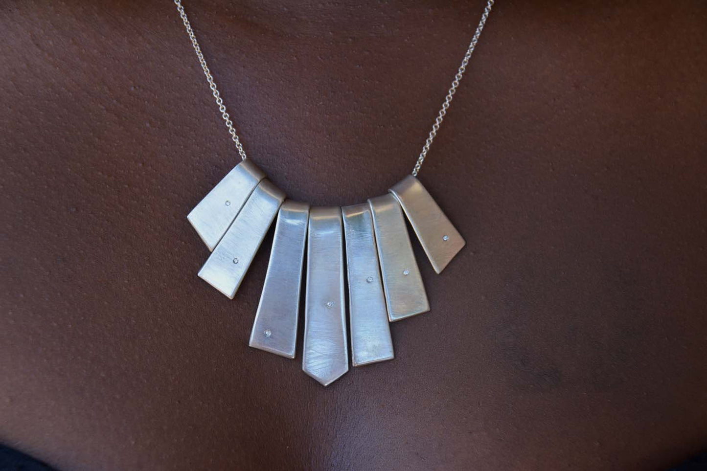 Tuareg Inspired necklace in 14Karat white or yellow gold