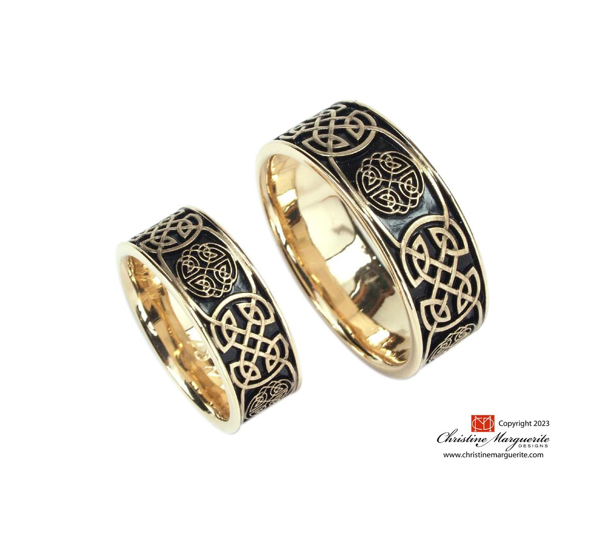 Celtic Rings in 18KY gold