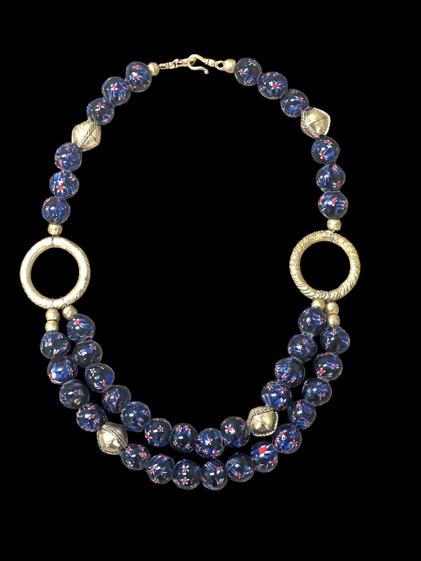 CMD Mille Fiore Venetian Glass 'Snaffle Bit' Necklace