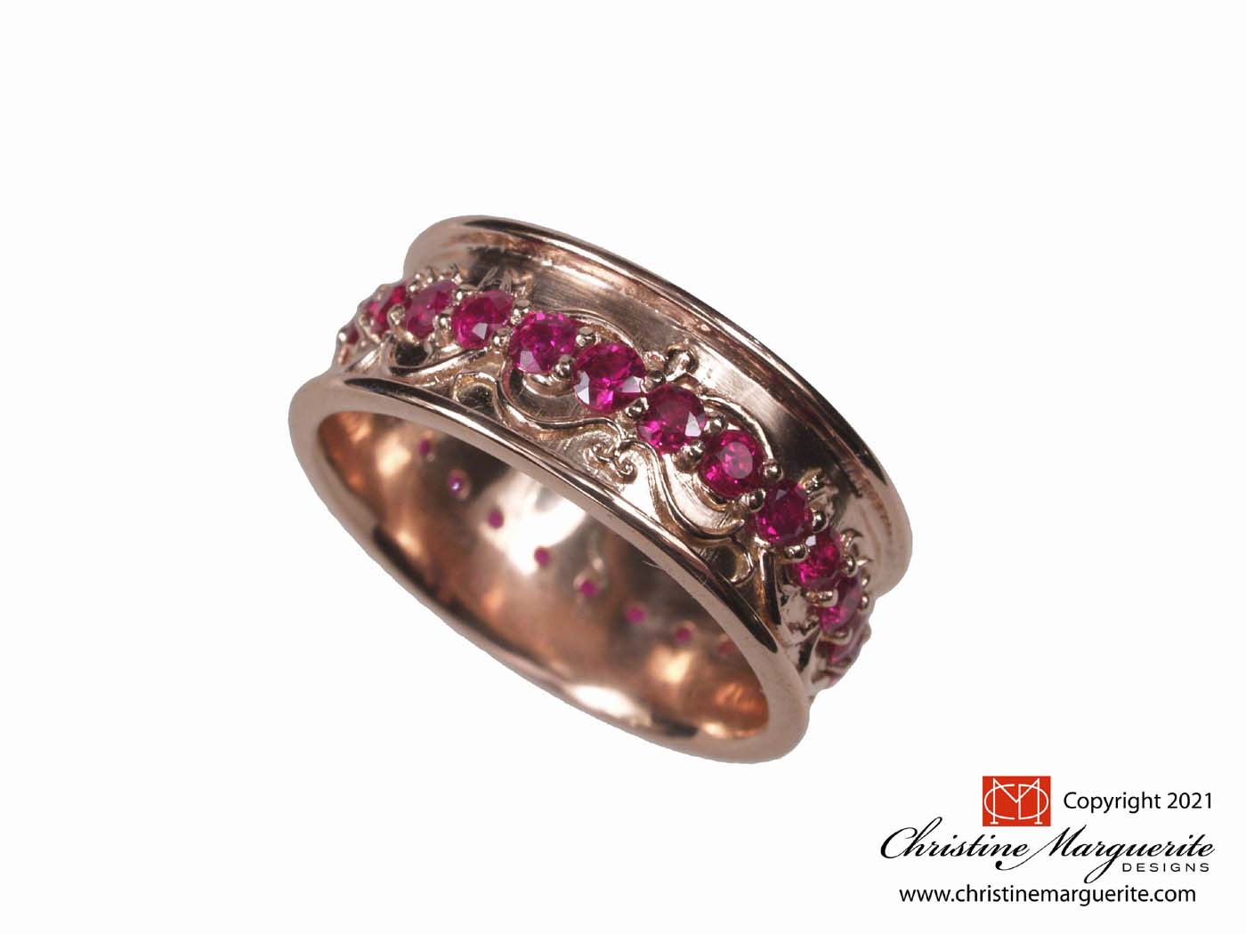 Rubies and Rose Gold