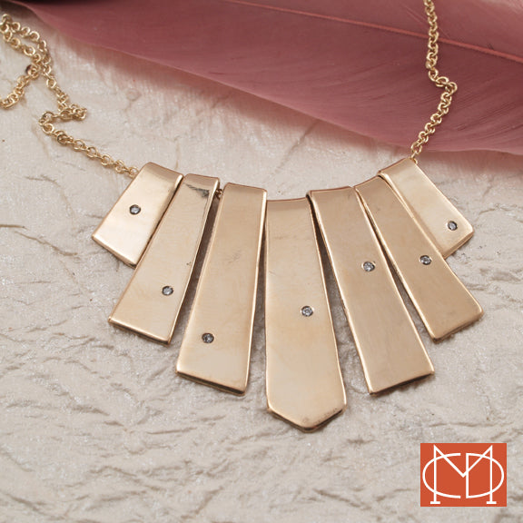 Tuareg Inspired necklace in 14Karat white or yellow gold