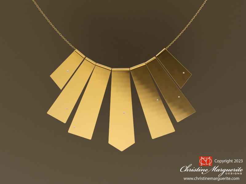 Tuareg Inspired necklace in 14Karat white or yellow gold