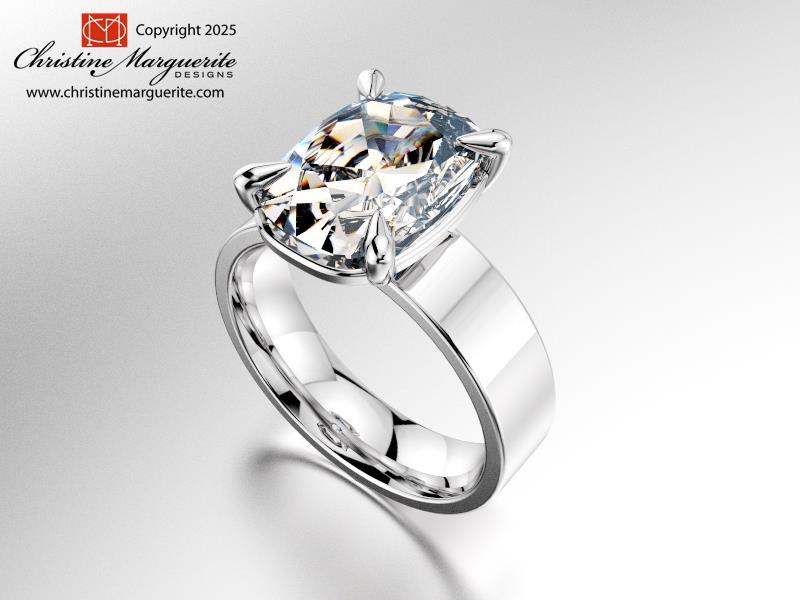 Cushion Cut Lab Grown Diamond Engagement Ring