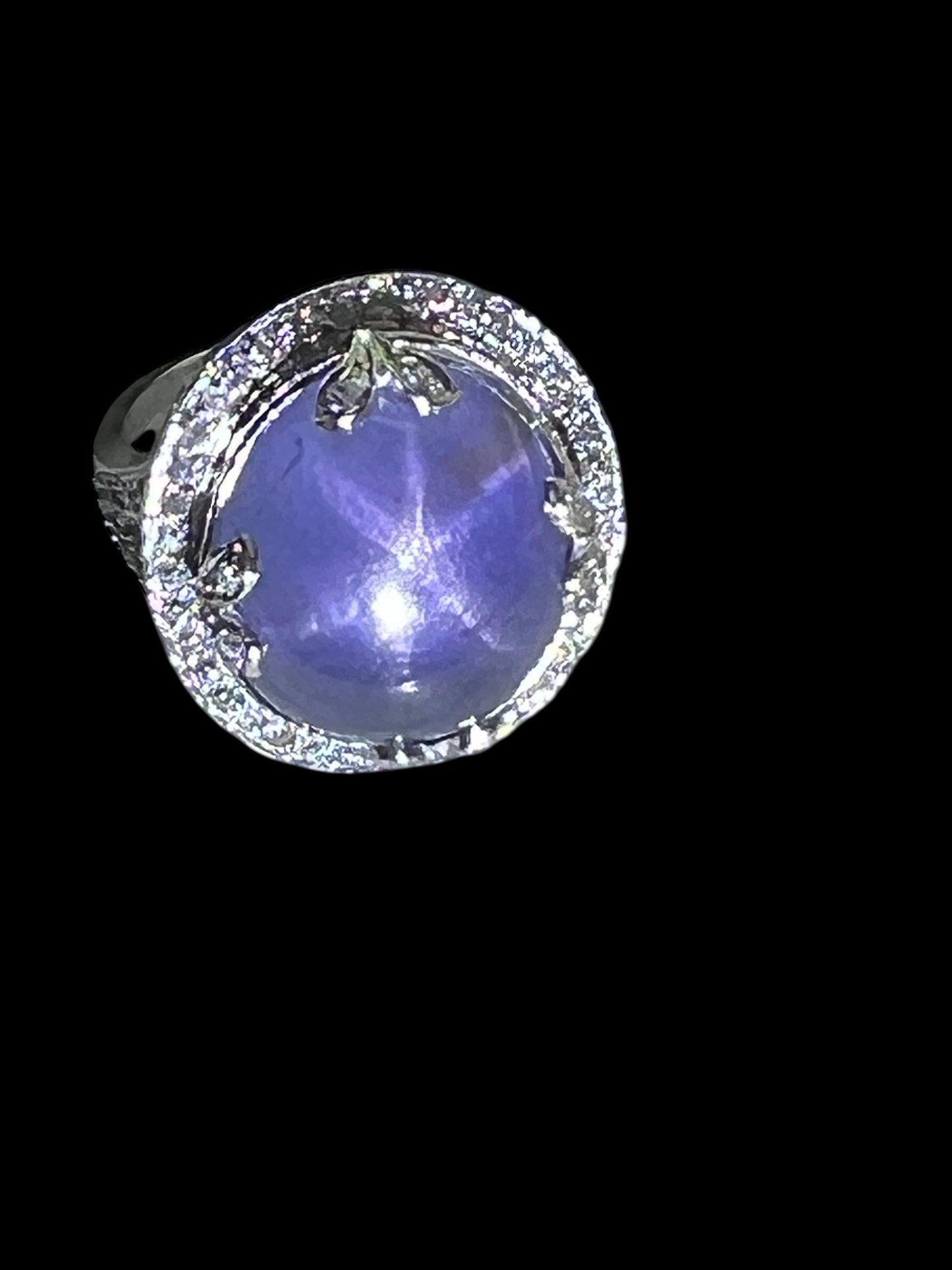 Heirloom Platinum Star Sapphire Ring