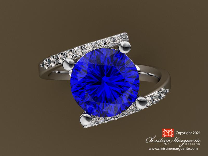 Vintage Natural Purple Spinel in a Wrap Setting