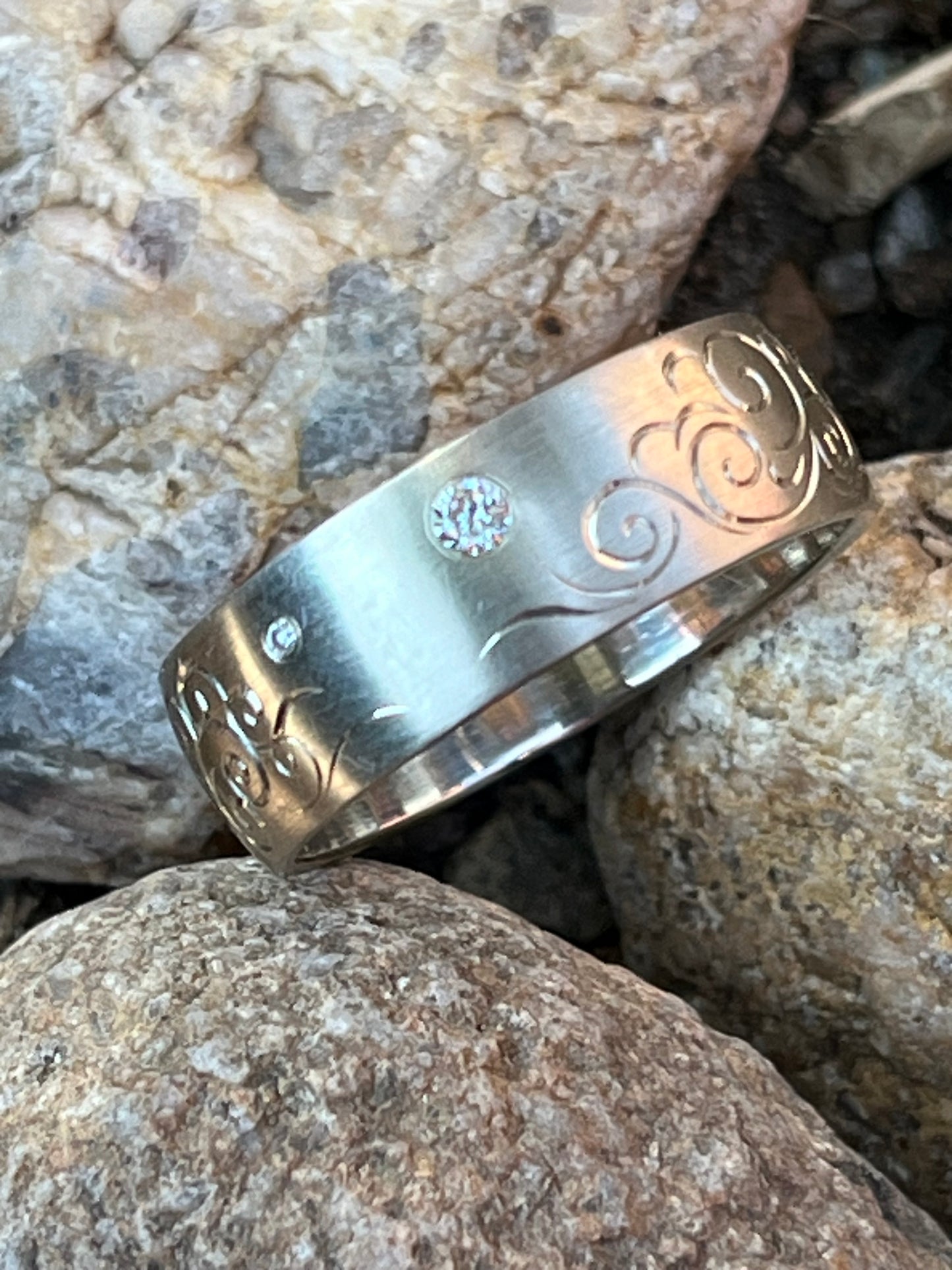 Tibetan Plateau White Gold and Diamond Ring