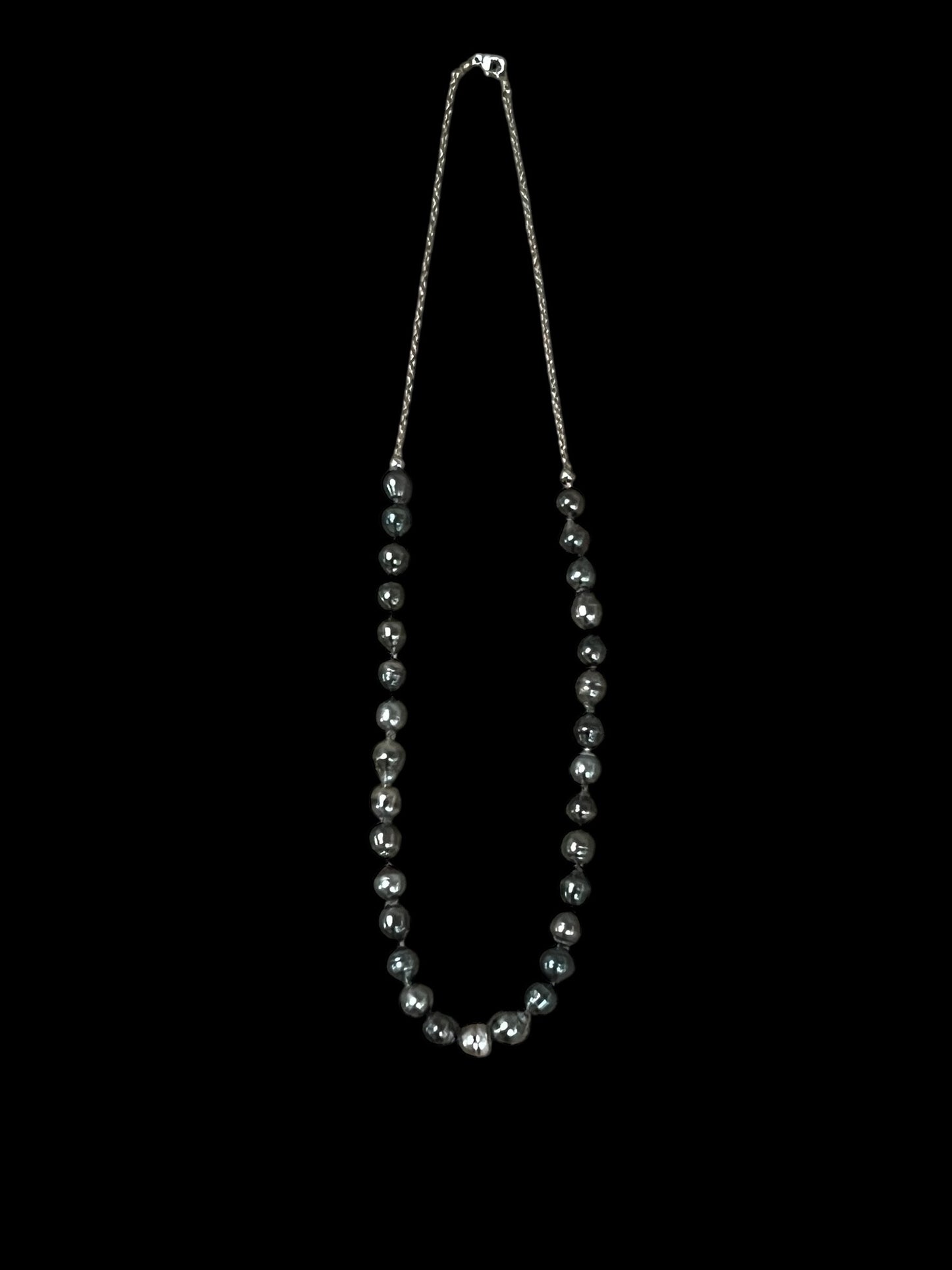 Tahitian Pearl and 14K white gold necklace