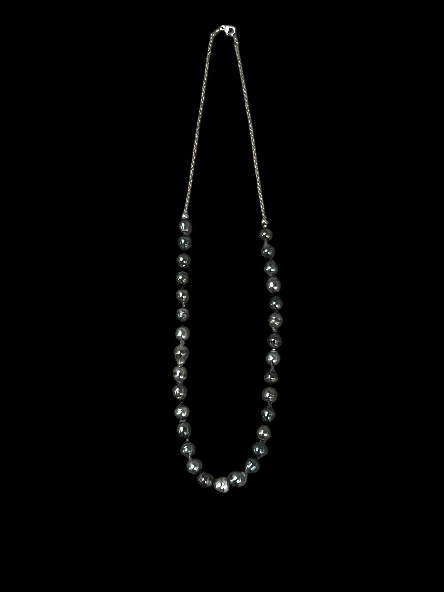 Tahitian Pearl and 14K white gold necklace