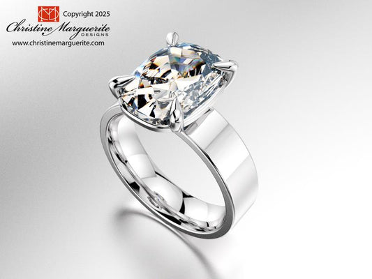 Cushion Cut Lab Grown Diamond Engagement Ring