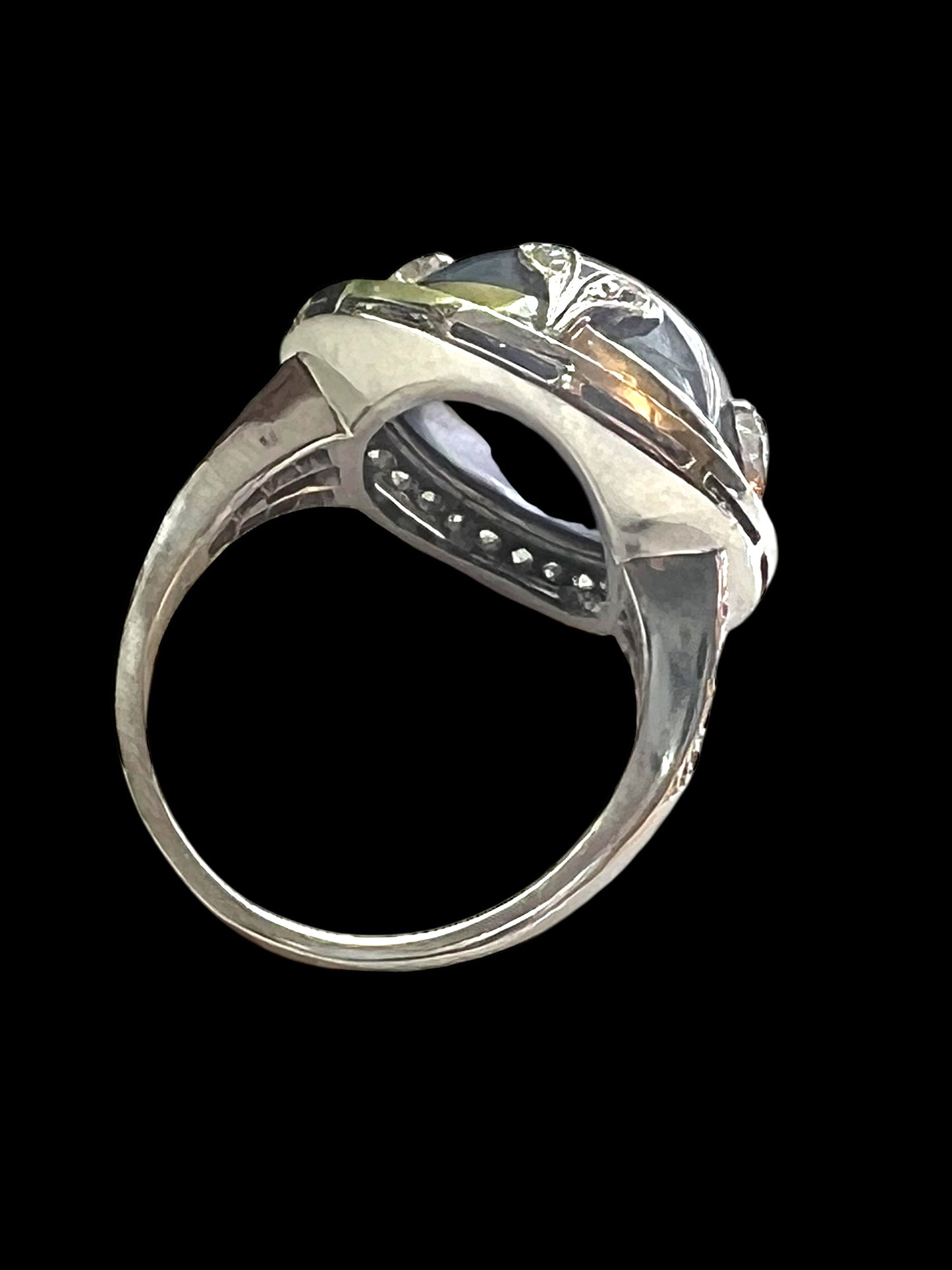 Heirloom Platinum Star Sapphire Ring